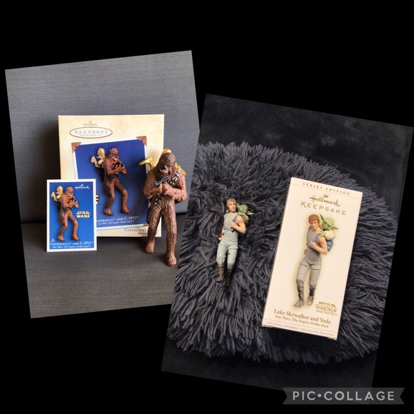 Hallmark Keepsake Star Wars Luke/Yoda and Chewbacca/C3PO Christmas